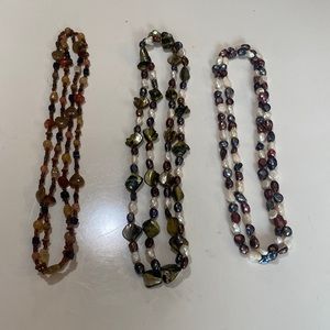 Set of 3 long necklaces